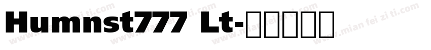 Humnst777 Lt字体转换